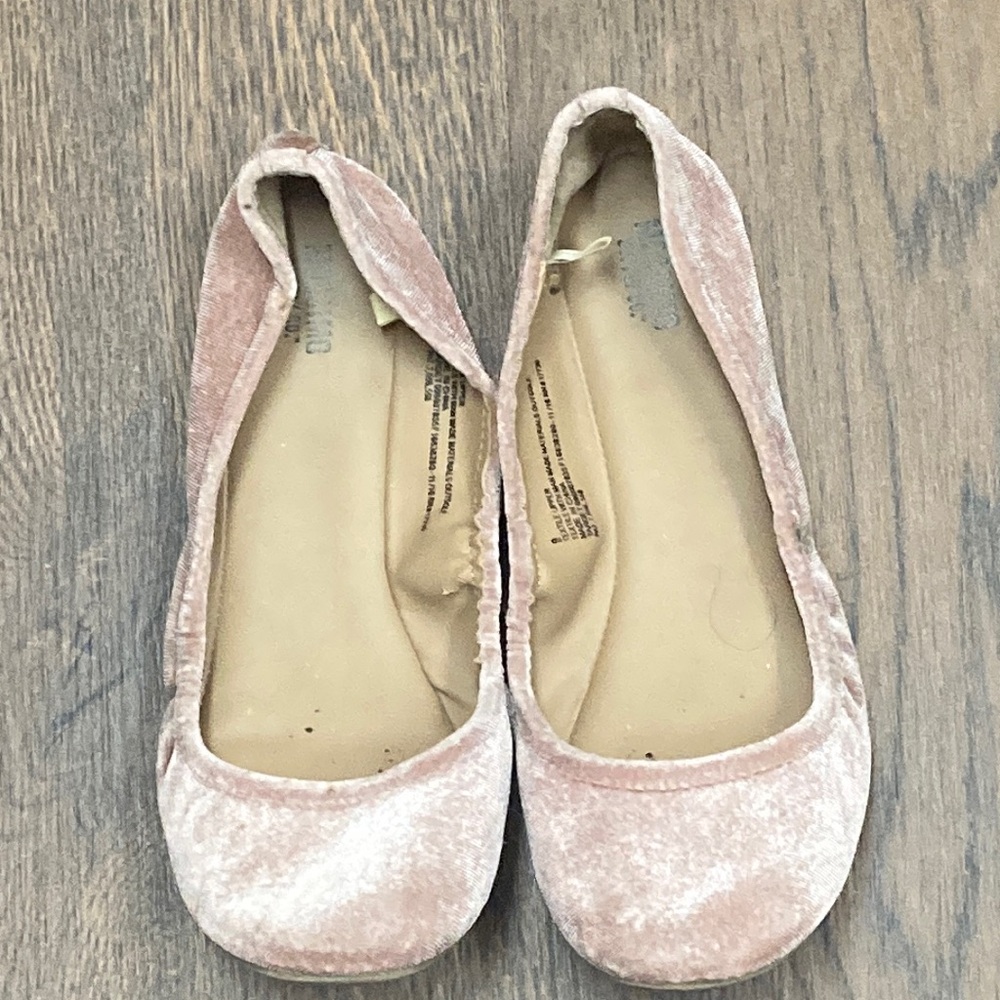 Pink Velvet Ballet Flats